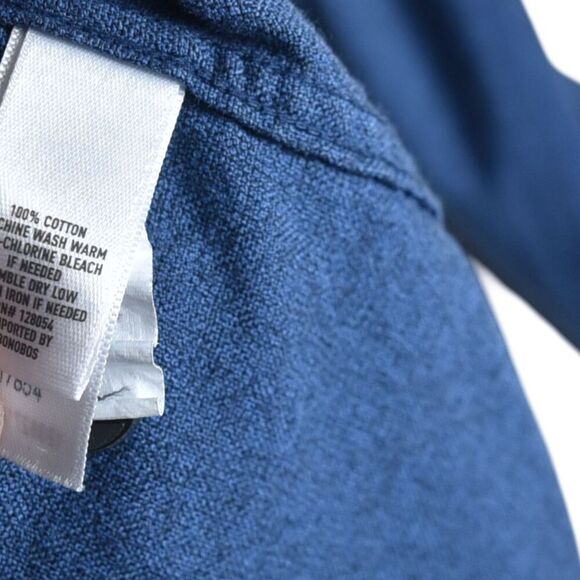 Bonobos Men’s M Slim Fit Blue Brushed Cotton Button-Down Shirt Preppy Office - Picture 4 of 6